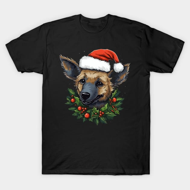 Hyena Christmas T-Shirt by JH Mart